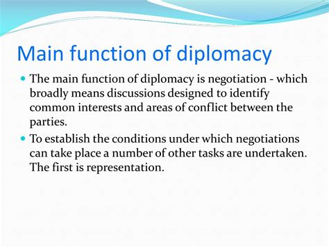 what is the meaning of diplomacy.